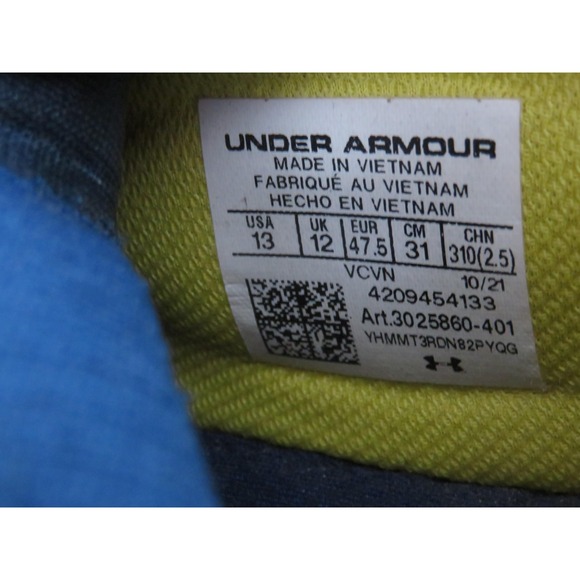 Under Armour Project Rock 4 Team Rock Shoes Mens 13 Gym Sneakers 3025860-401